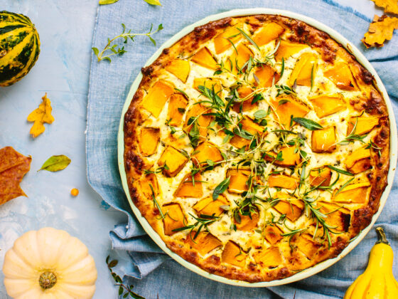 Kürbiskuchen mit Frischkäse