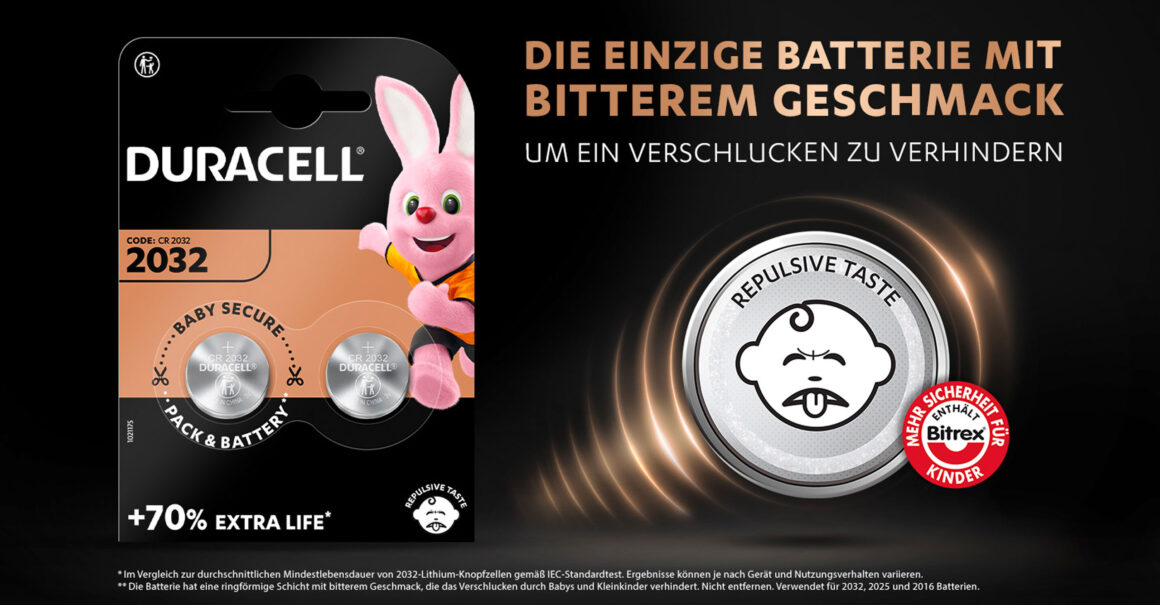Lithium-Knopfbatterie Duracell